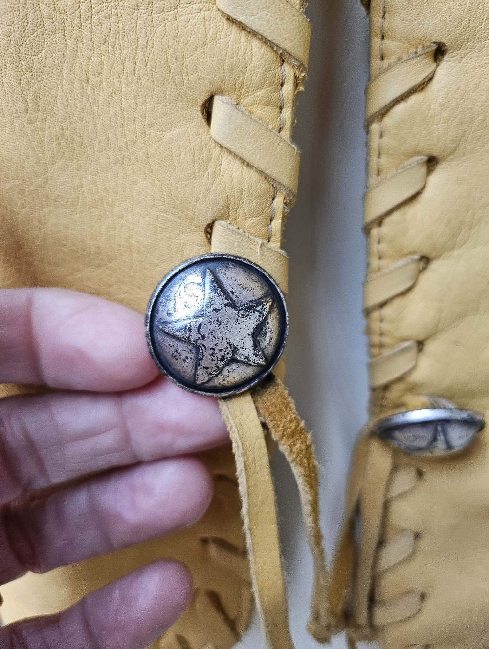 Vintage DD Ranch Wear Yoakum TX Calfskin Leather Fringed Airbrush Crop Jacket M - Picture 8 of 16